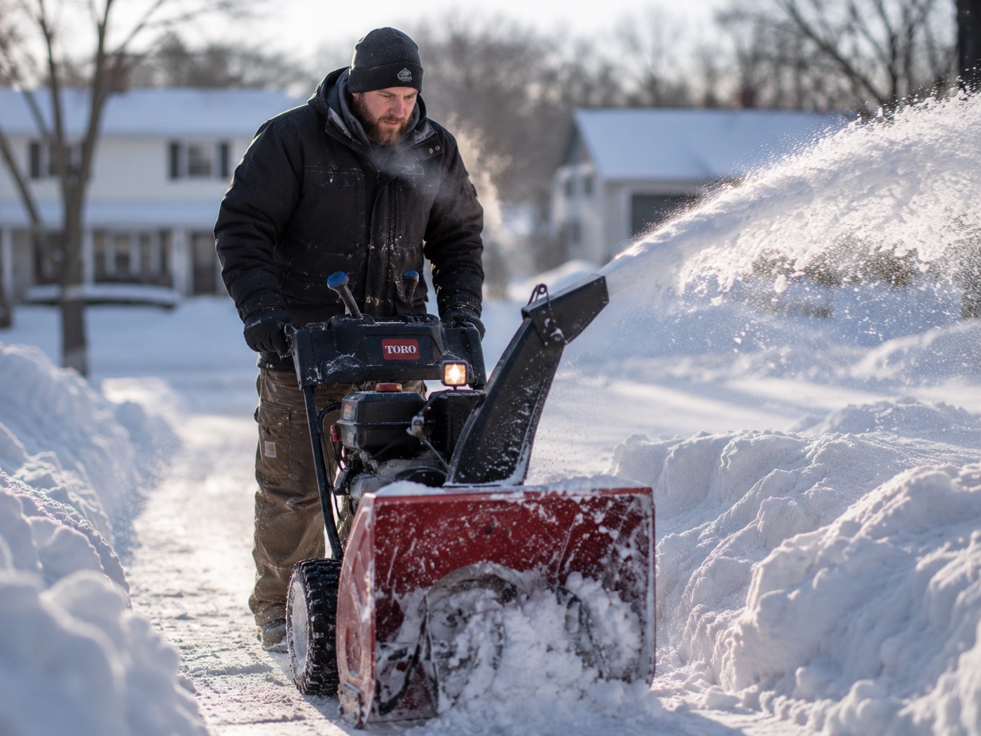 Snow Removal professional on the job